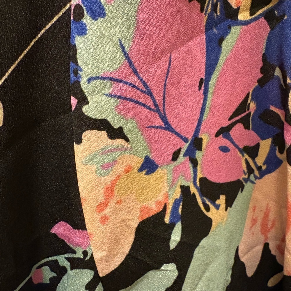 Yumi Kim Floral Black Tie Waist Romper w/ Pockets Sz S - Picture 3 of 16